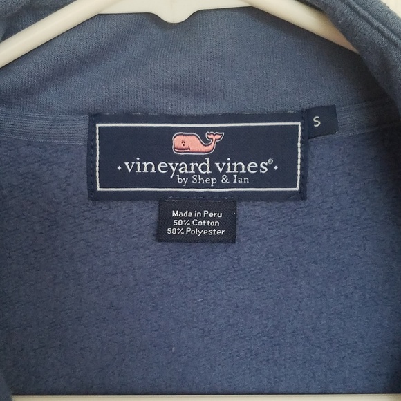 Men's Vineyard Vines Dutch Blue 1/4 Zip Pullover - Picture 3 of 4